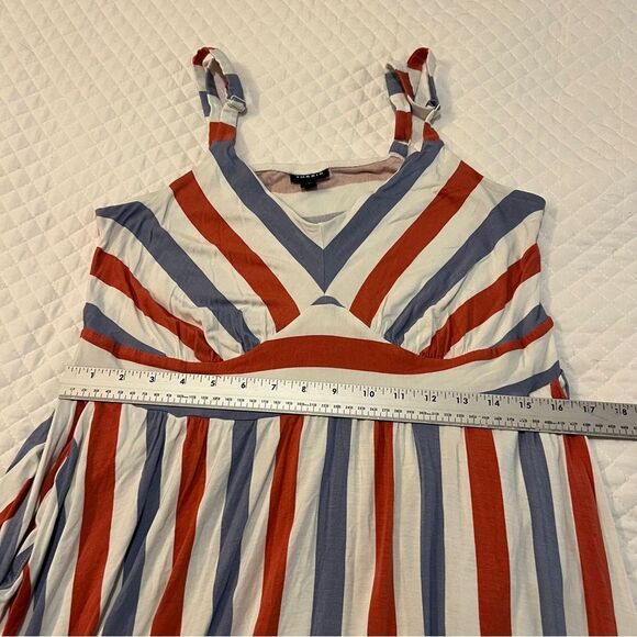Torrid Size 1 Red and Blue Striped Maxi Dress - Picture 11 of 12